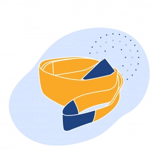 Строп двухпетлевой текстильный фиолетовый 1 т 2 м